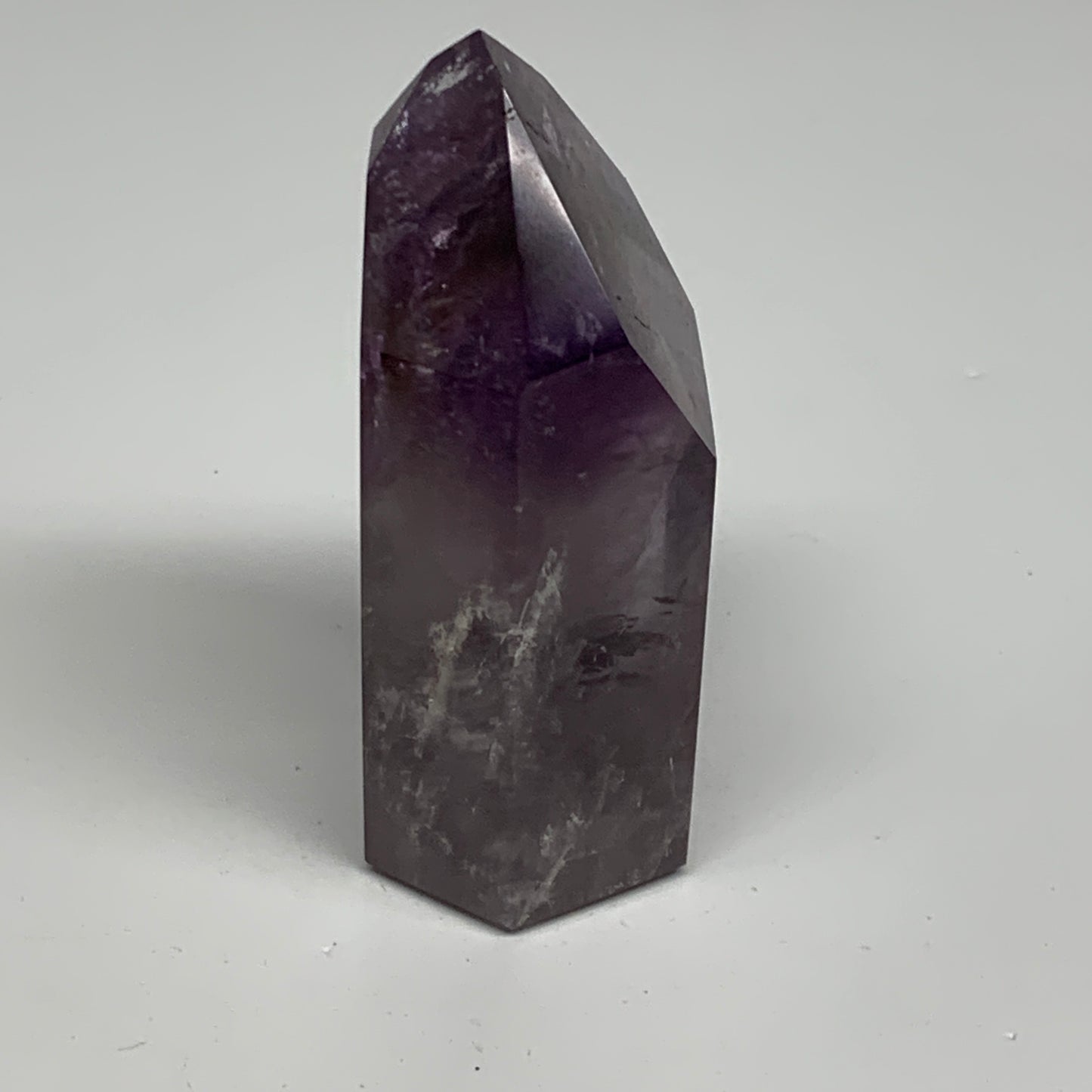 174g, 3.2"x1.7"x1.2", Natural Amethyst Tower Point Obelisk @Brazil, B32291