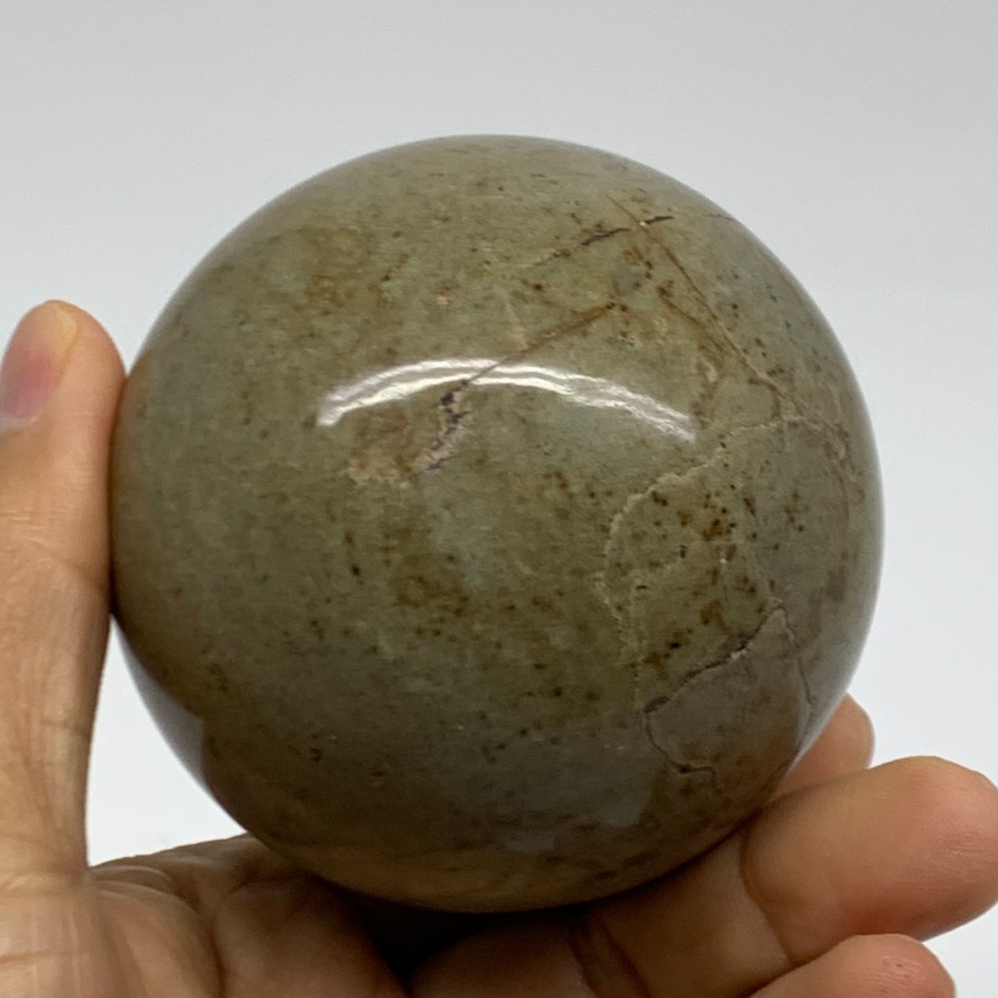 1.1 lbs, 2.8" (71mm), Natural Septarian Sphere Crystal Gemstone Ball, B38163