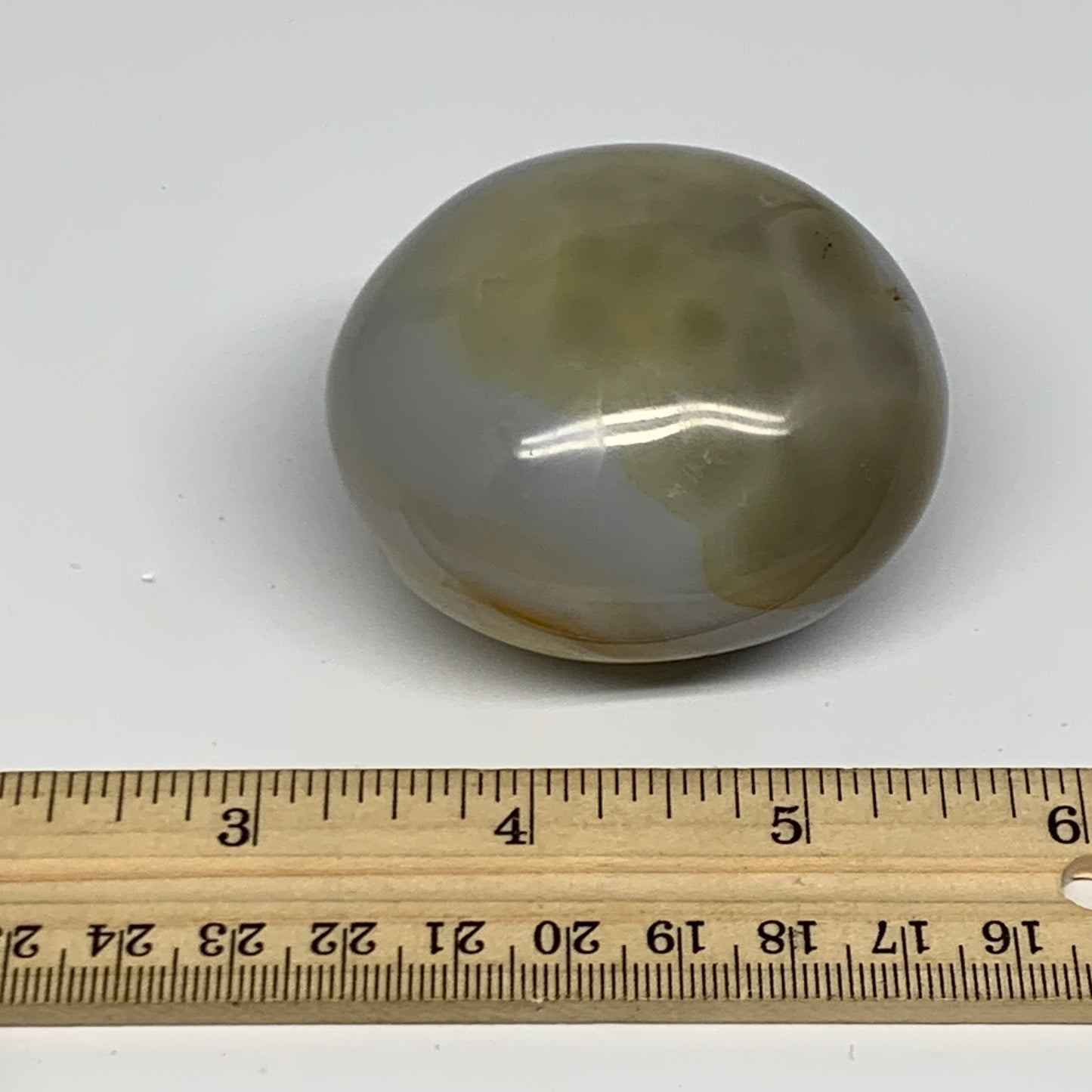 166.9g, 2.3"x2.1"x1.5" Orca Agate Palm-Stone Reiki Energy Crystal Reiki, B27861