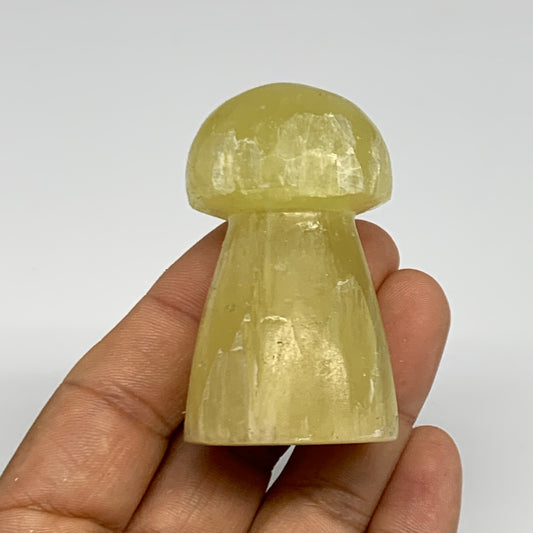 102.1g,2.2"x1.3" Natural Lemon Calcite Mushroom Gemstone @Pakistan, B31693