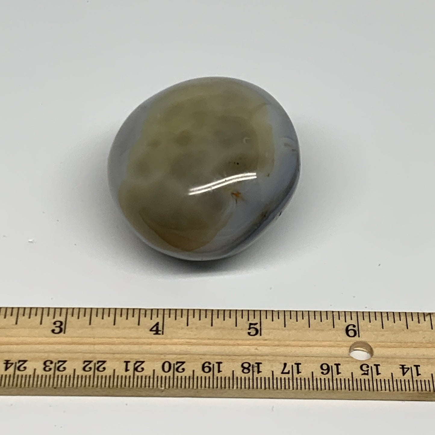 166.9g, 2.3"x2.1"x1.5" Orca Agate Palm-Stone Reiki Energy Crystal Reiki, B27861