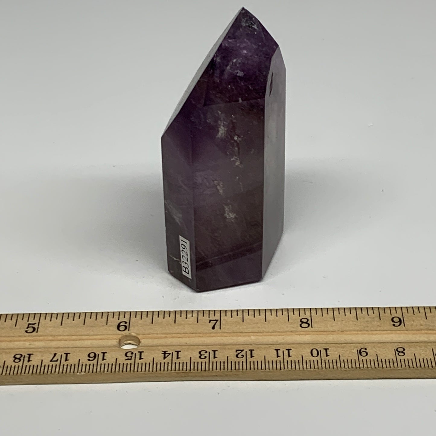 174g, 3.2"x1.7"x1.2", Natural Amethyst Tower Point Obelisk @Brazil, B32291