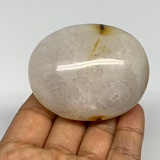 157.7g, 2.5"x2"x1.3" Orca Agate Palm-Stone Reiki Energy Crystal Reiki, B27862