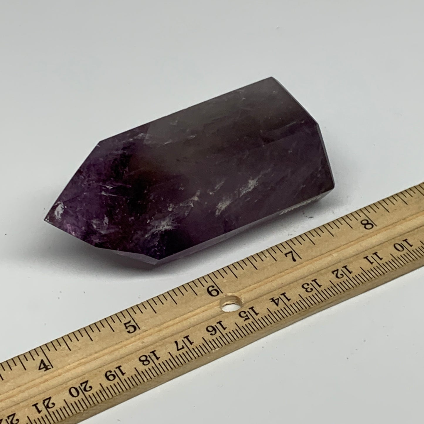 174g, 3.2"x1.7"x1.2", Natural Amethyst Tower Point Obelisk @Brazil, B32291