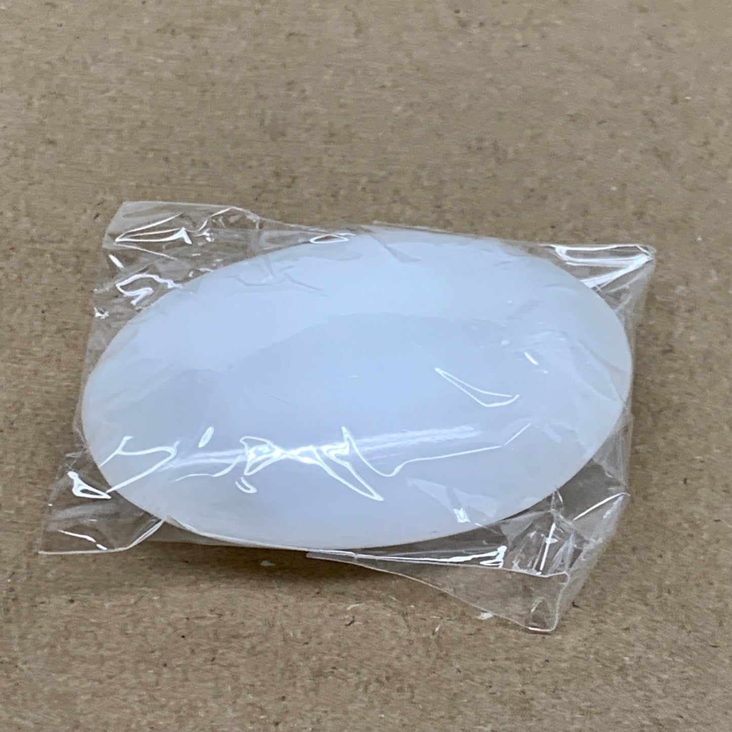 88g, 2.7"x1.9"x0.9", White Selenite Palmstone Crystal Pillow Reiki, B36421