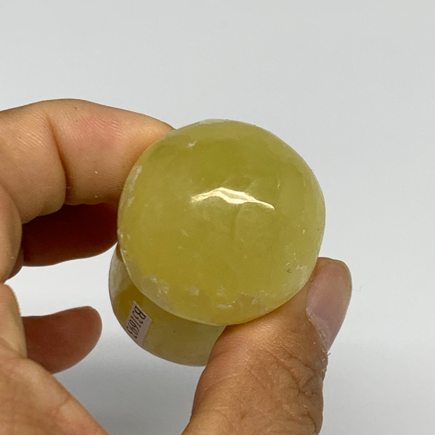 102.1g,2.2"x1.3" Natural Lemon Calcite Mushroom Gemstone @Pakistan, B31693