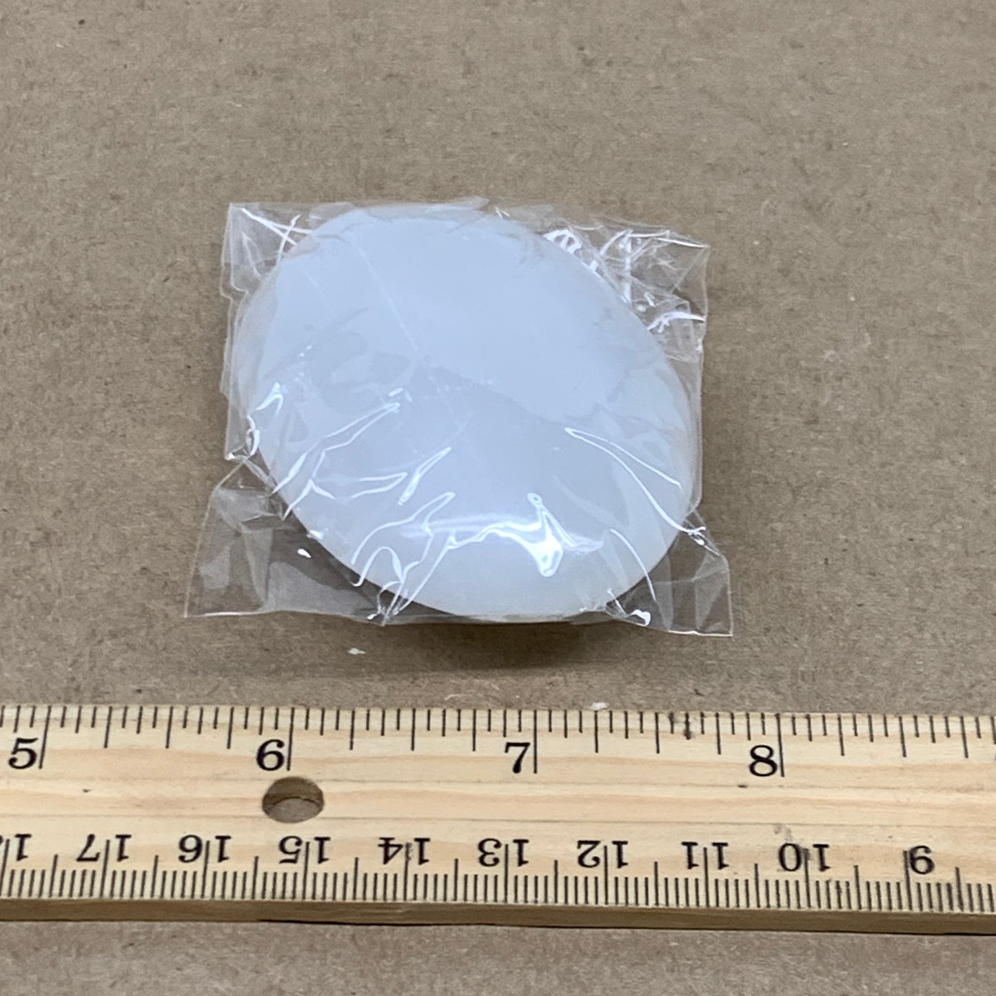 88g, 2.7"x1.9"x0.9", White Selenite Palmstone Crystal Pillow Reiki, B36421