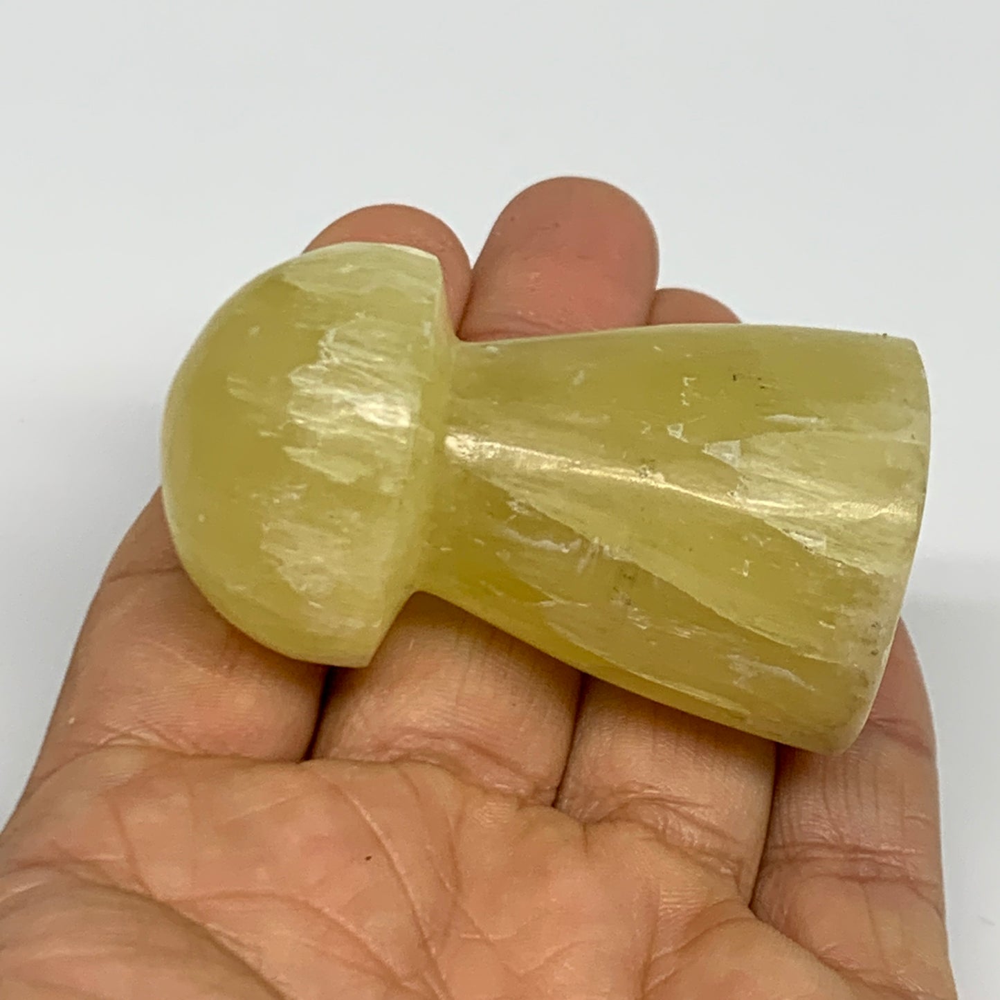 102.1g,2.2"x1.3" Natural Lemon Calcite Mushroom Gemstone @Pakistan, B31693