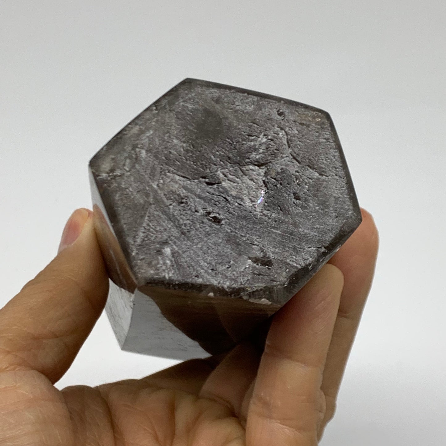 1.2 Lbs, 5.6"x2.2"x1.7", Black Moonstone Tower Obelisk Point Crystal, B38164