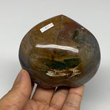 0.62 lbs, 2.9"x3.2"x1.5" Ocean Jasper Heart Polished Healing Crystal, B30853