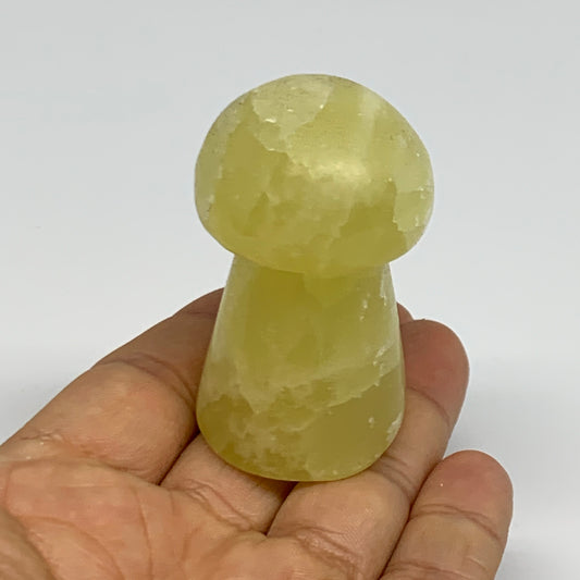 102.6g,2.1"x1.3" Natural Lemon Calcite Mushroom Gemstone @Pakistan, B31692
