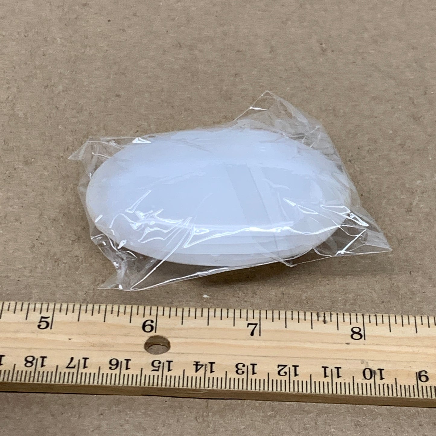 88g, 2.7"x1.9"x0.9", White Selenite Palmstone Crystal Pillow Reiki, B36423