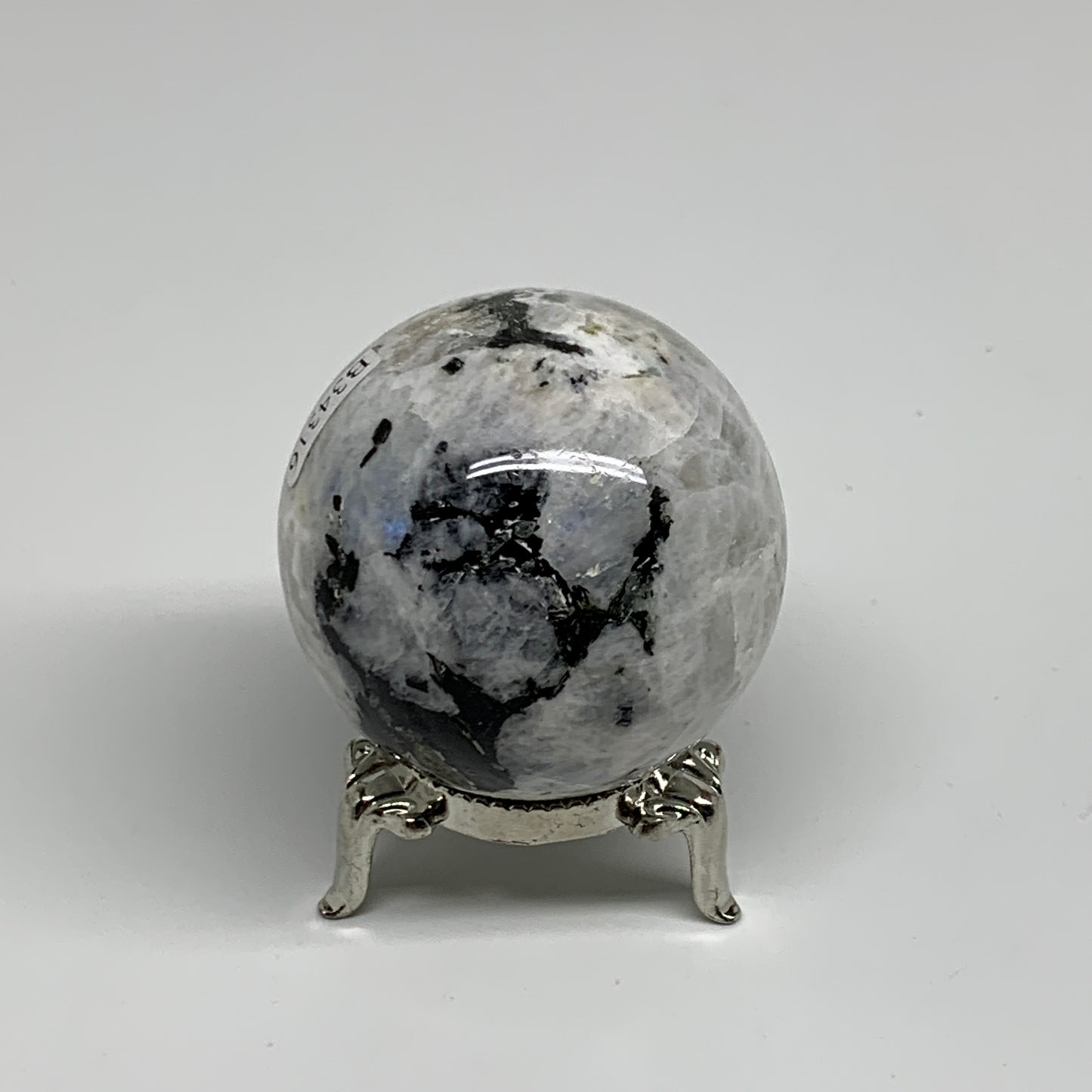 157.6g, 1.9"(48mm), Natural Rainbow Moonstone Sphere Ball Gemstone, B34316