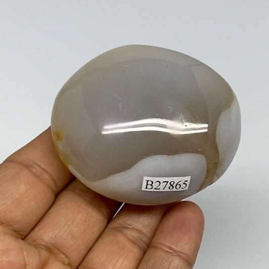 128g, 2.3"x2"x1.2" Orca Agate Palm-Stone Reiki Energy Crystal Reiki, B27865