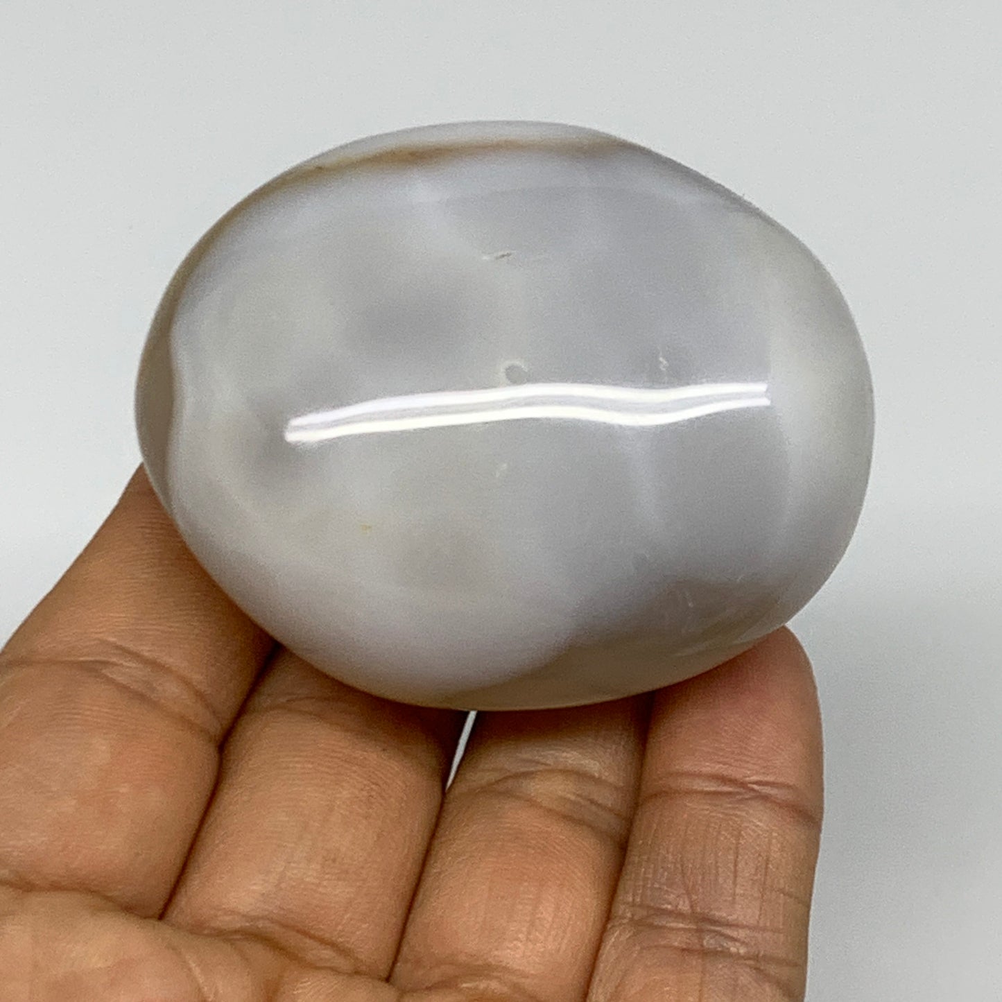 128g, 2.3"x2"x1.2" Orca Agate Palm-Stone Reiki Energy Crystal Reiki, B27865