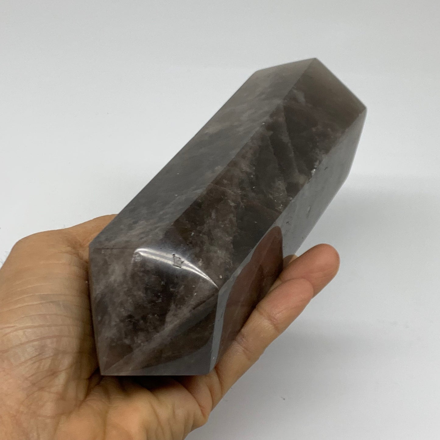 2 Lbs, 6.6"x2.5"x2", Black Moonstone Tower Obelisk Point Crystal, B38166