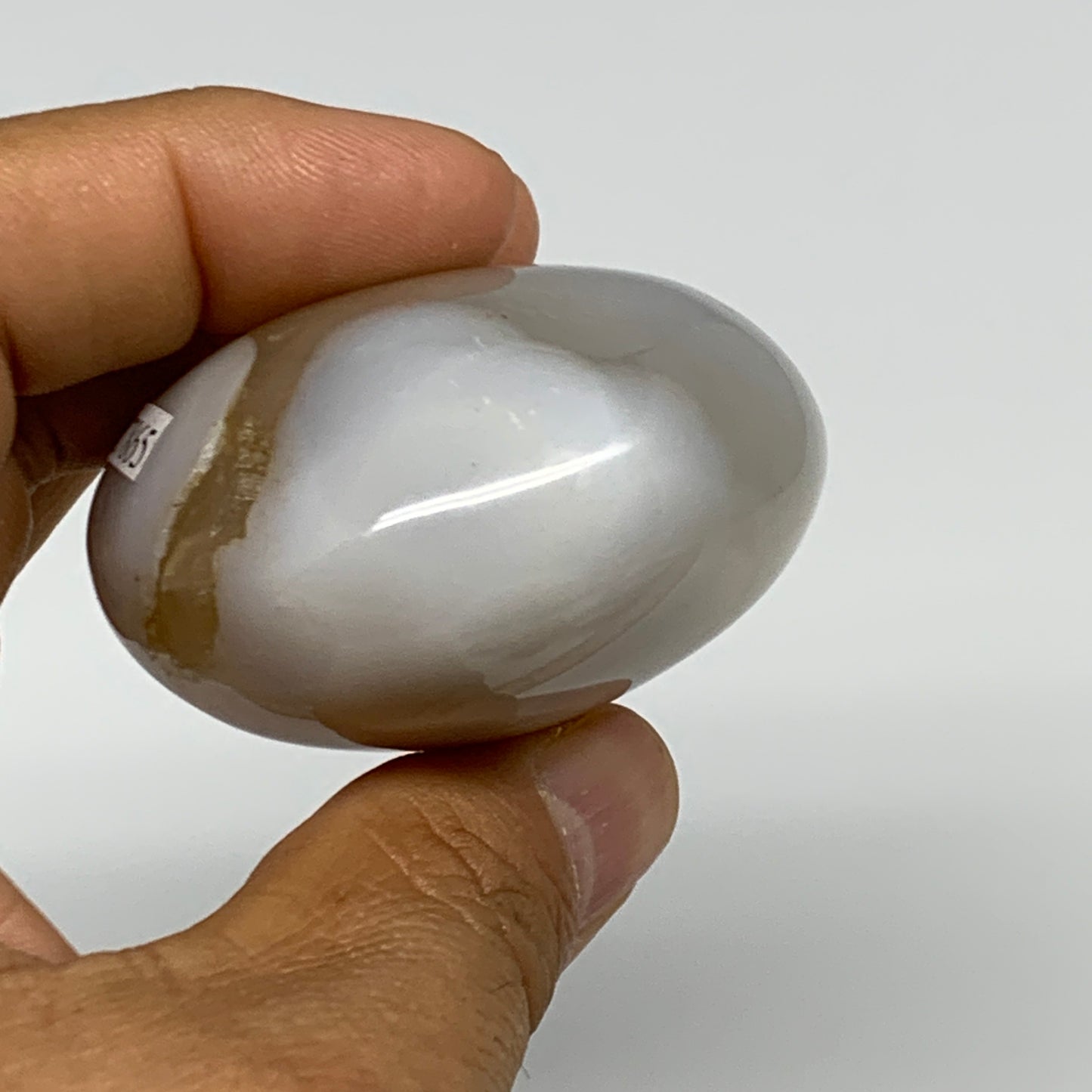 128g, 2.3"x2"x1.2" Orca Agate Palm-Stone Reiki Energy Crystal Reiki, B27865