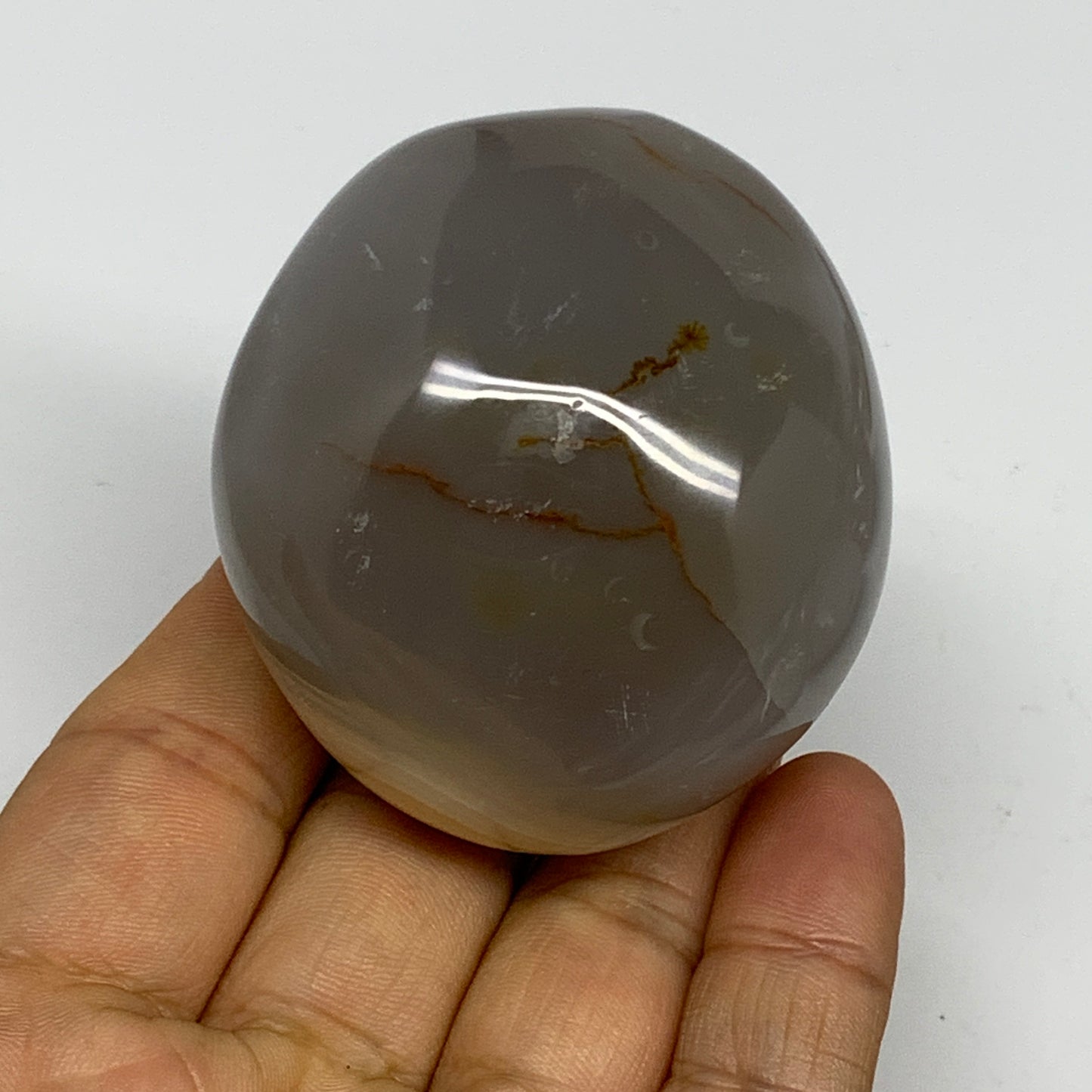 162.8g, 2.3"x2"x1.6" Orca Agate Palm-Stone Reiki Energy Crystal Reiki, B28705