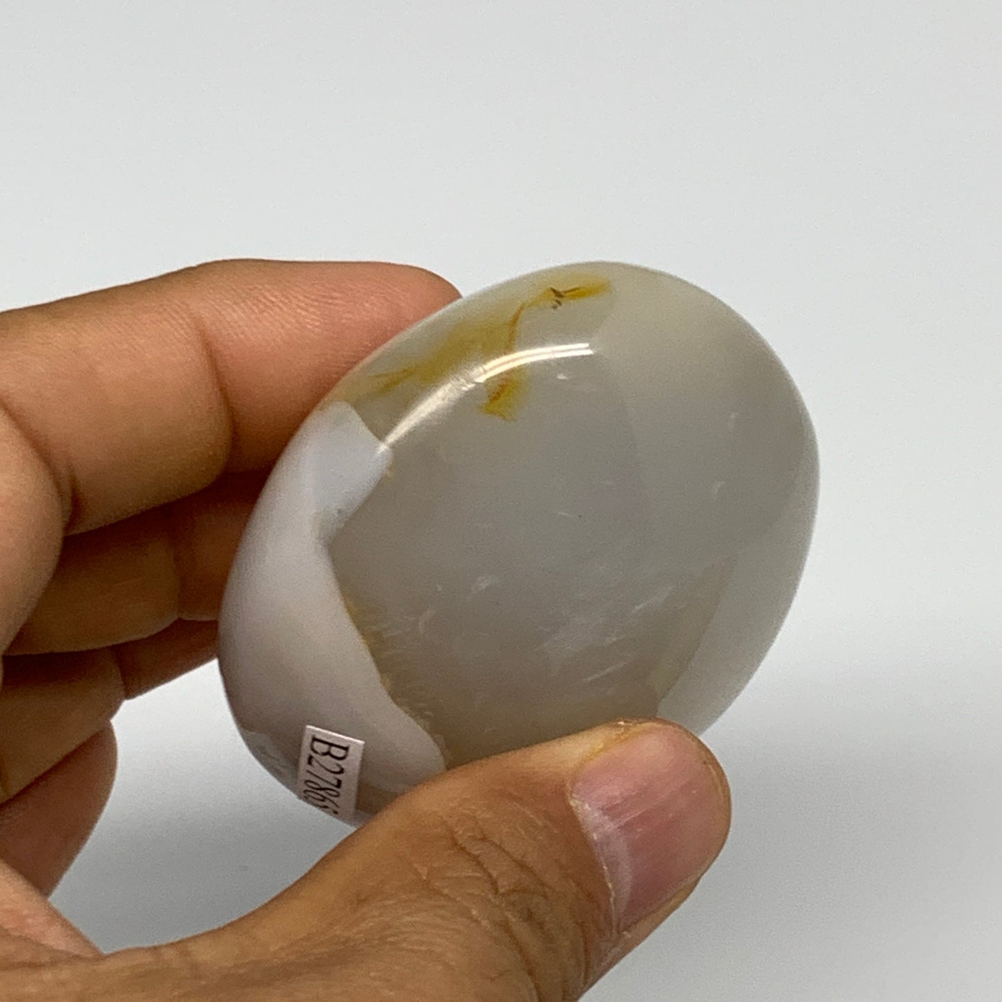 128g, 2.3"x2"x1.2" Orca Agate Palm-Stone Reiki Energy Crystal Reiki, B27865