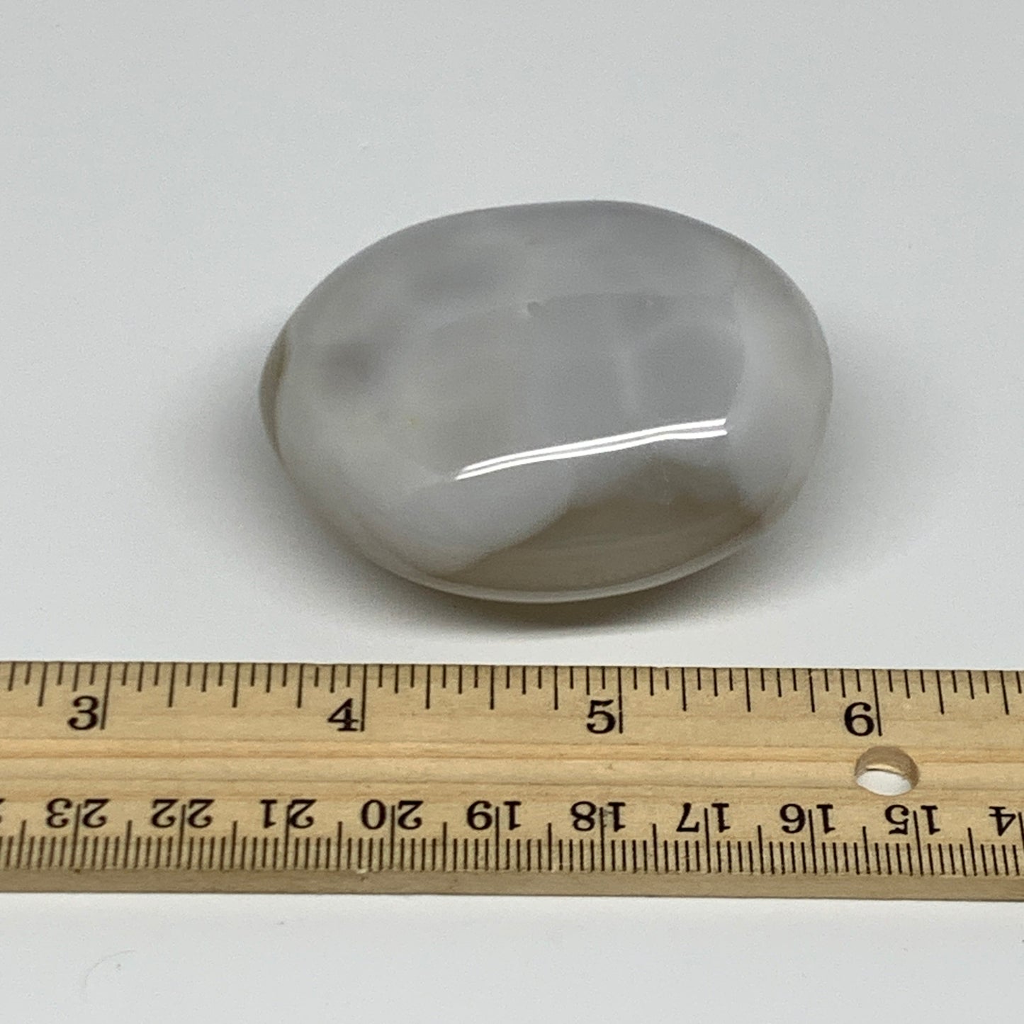 128g, 2.3"x2"x1.2" Orca Agate Palm-Stone Reiki Energy Crystal Reiki, B27865