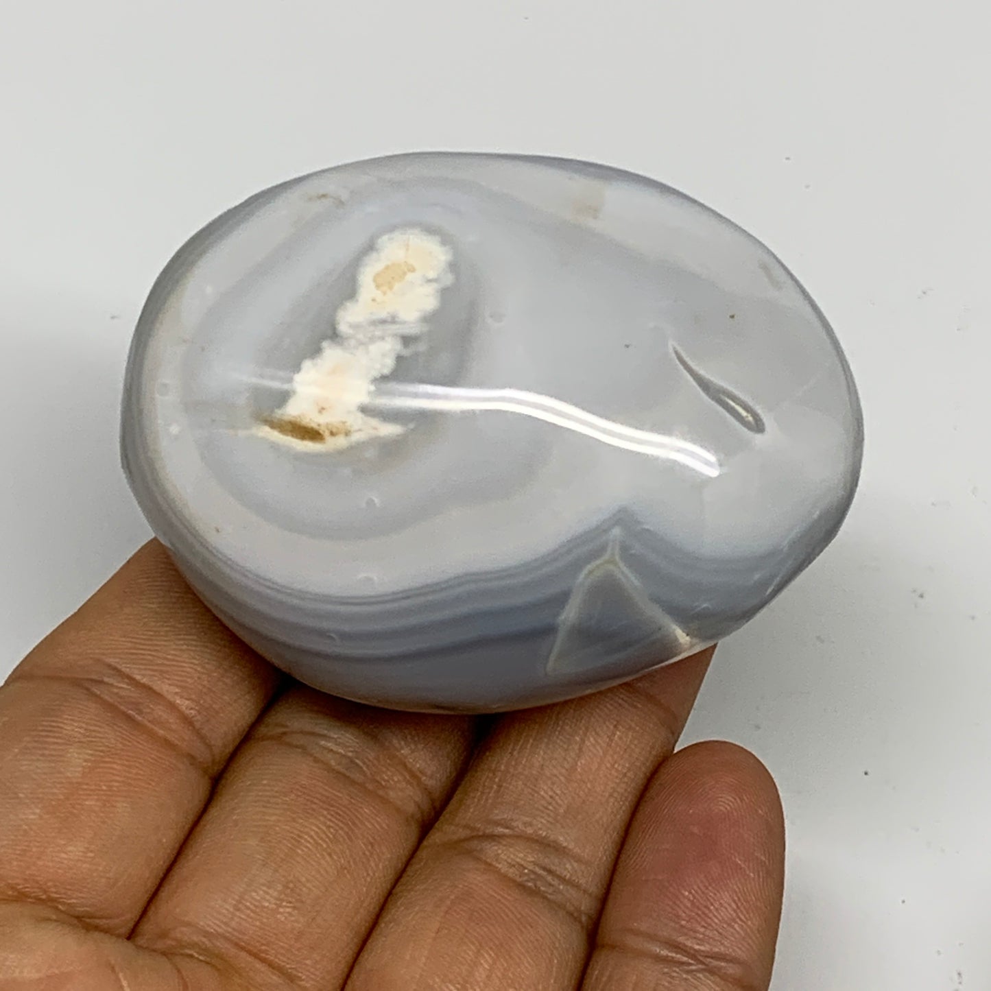 113.7g, 2.5"x1.9"x1.2" Orca Agate Palm-Stone Reiki Energy Crystal Reiki, B28704