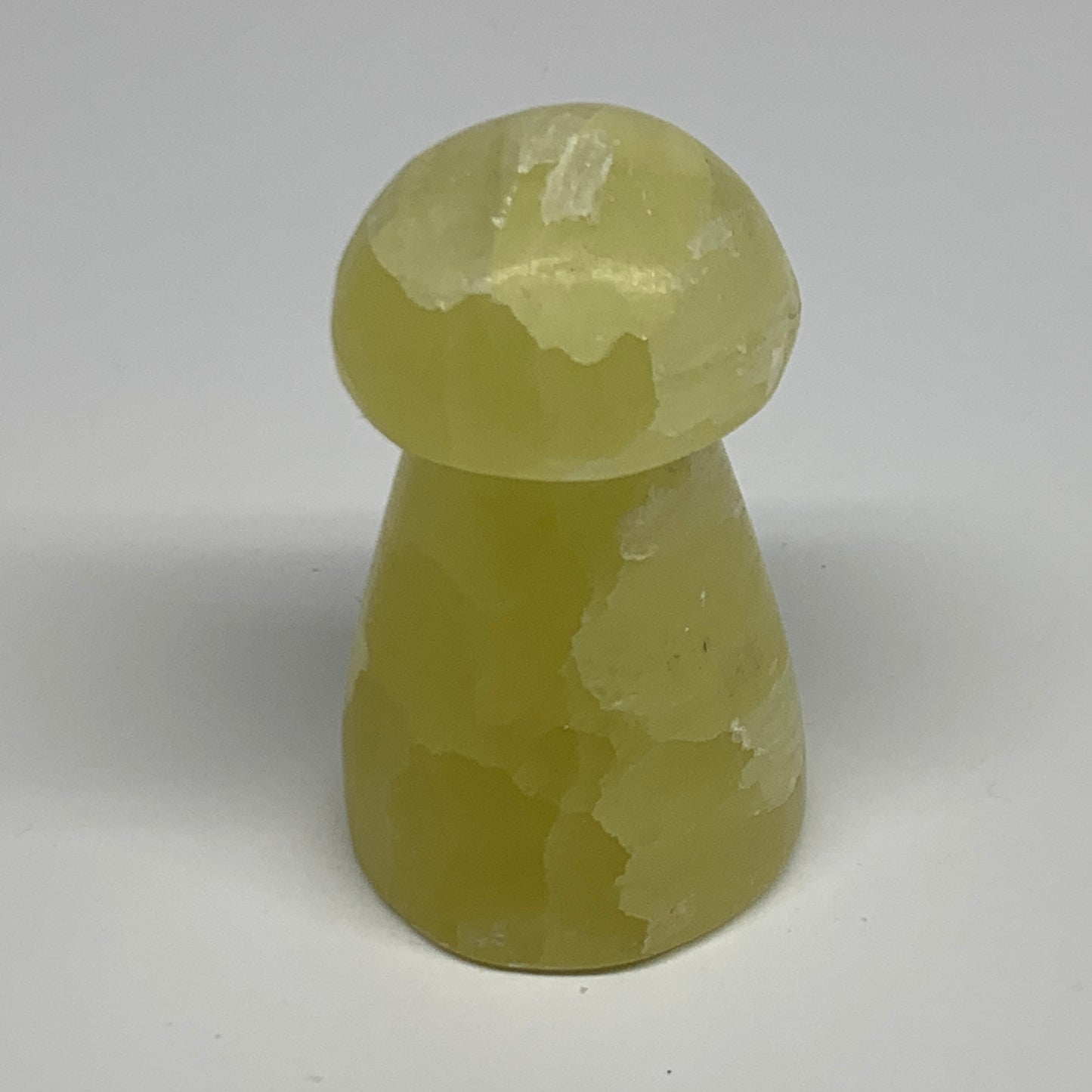 132.9g, 2.5"x1.4" Natural Lemon Calcite Mushroom Gemstone @Pakistan, B31690