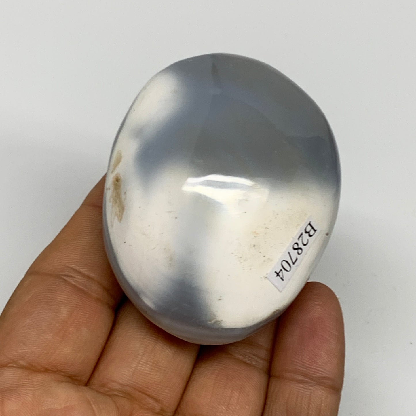 113.7g, 2.5"x1.9"x1.2" Orca Agate Palm-Stone Reiki Energy Crystal Reiki, B28704