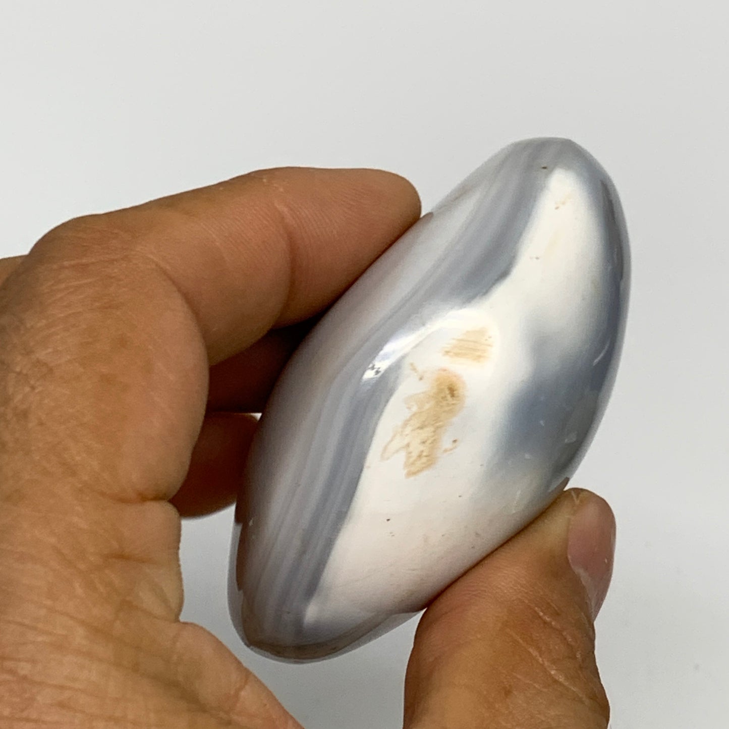 113.7g, 2.5"x1.9"x1.2" Orca Agate Palm-Stone Reiki Energy Crystal Reiki, B28704