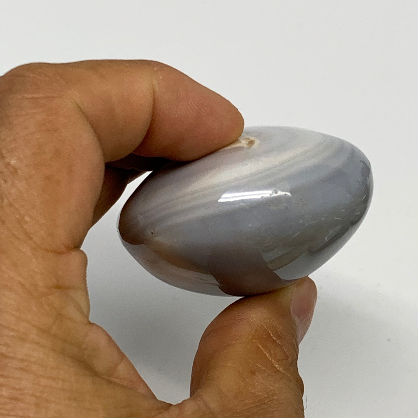 113.7g, 2.5"x1.9"x1.2" Orca Agate Palm-Stone Reiki Energy Crystal Reiki, B28704