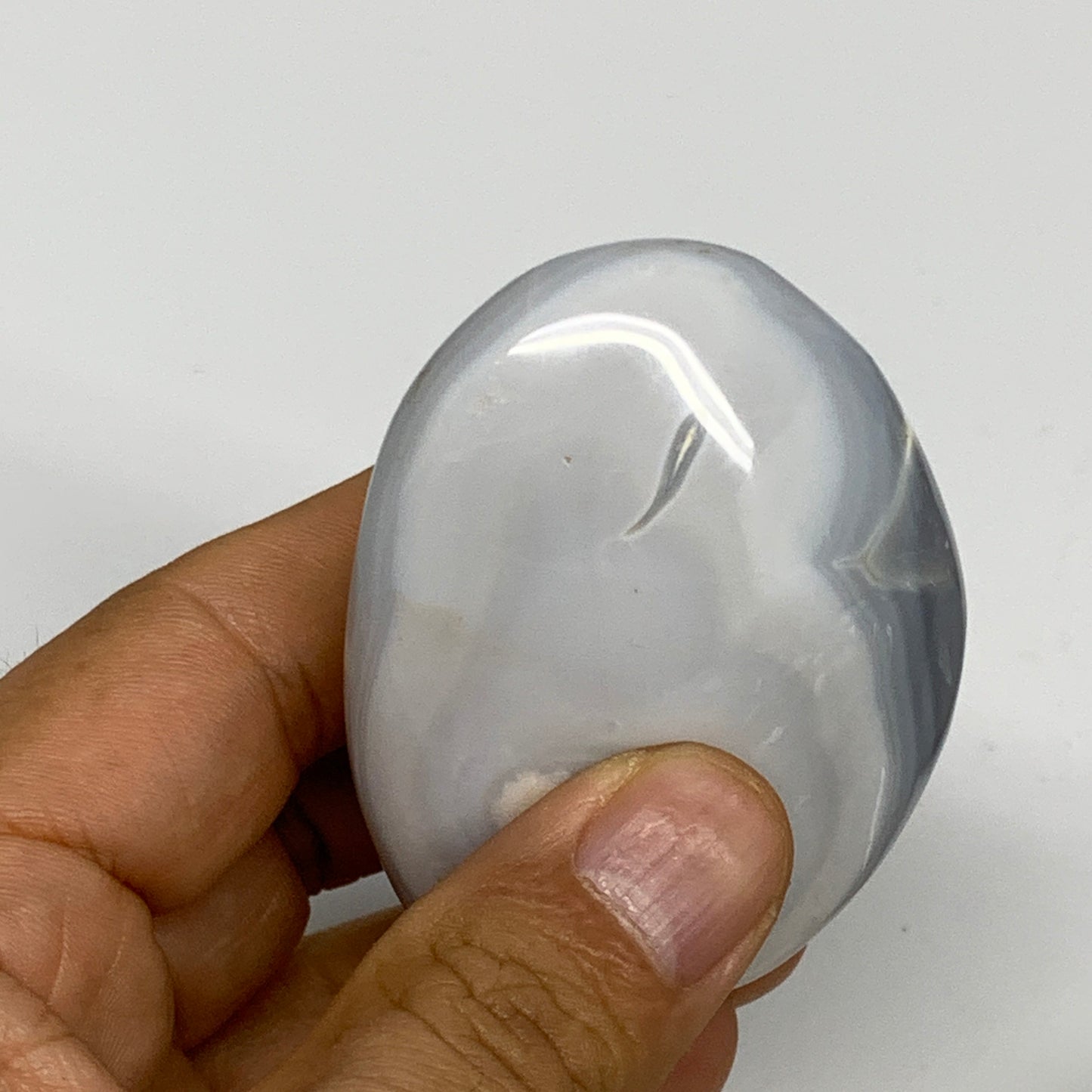 113.7g, 2.5"x1.9"x1.2" Orca Agate Palm-Stone Reiki Energy Crystal Reiki, B28704