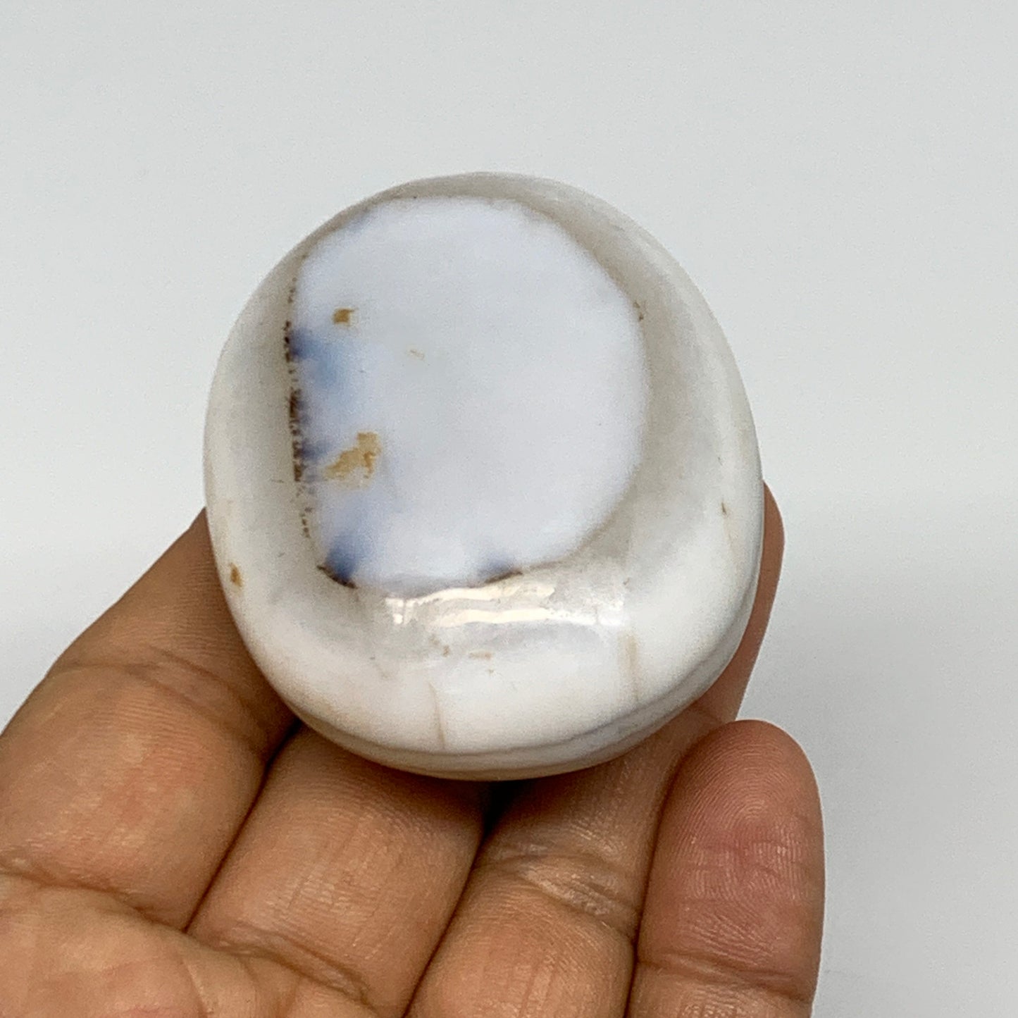 90.5g, 2.2"x1.8"x0.9" Orca Agate Palm-Stone Reiki Energy Crystal Reiki, B27867