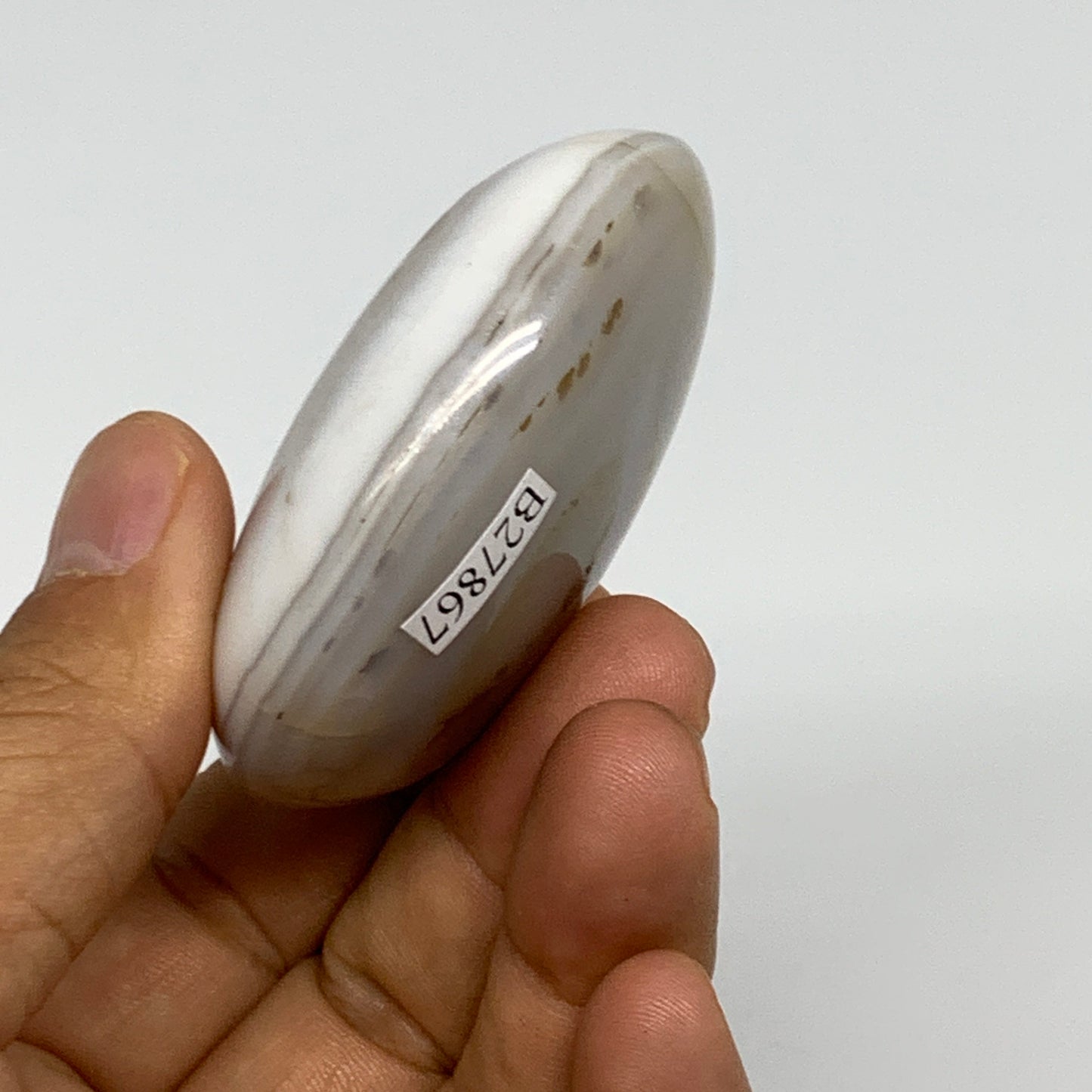 90.5g, 2.2"x1.8"x0.9" Orca Agate Palm-Stone Reiki Energy Crystal Reiki, B27867