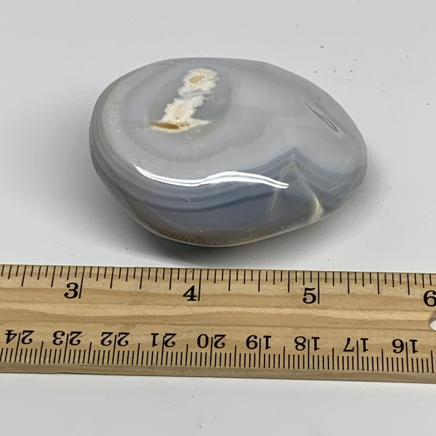 113.7g, 2.5"x1.9"x1.2" Orca Agate Palm-Stone Reiki Energy Crystal Reiki, B28704