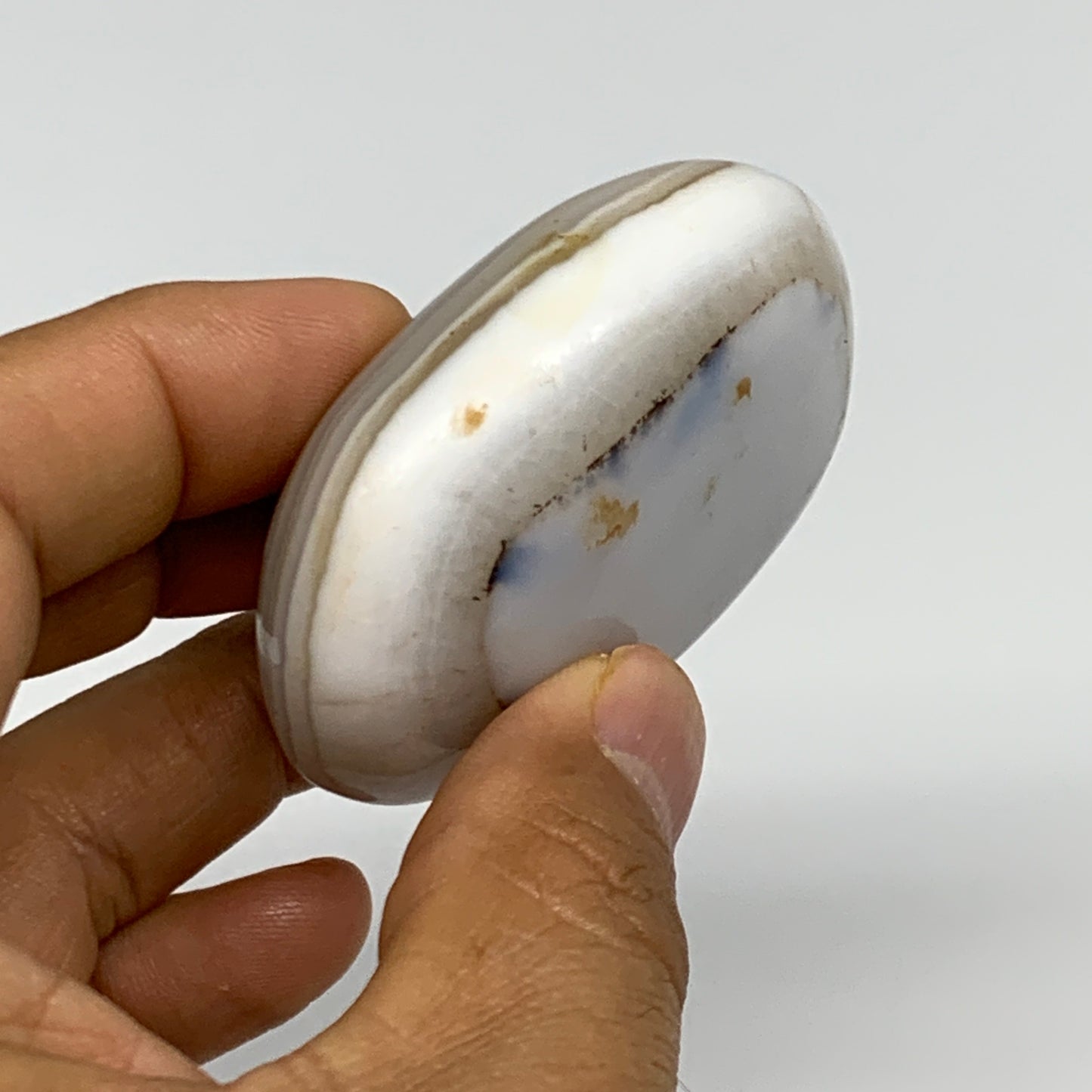 90.5g, 2.2"x1.8"x0.9" Orca Agate Palm-Stone Reiki Energy Crystal Reiki, B27867