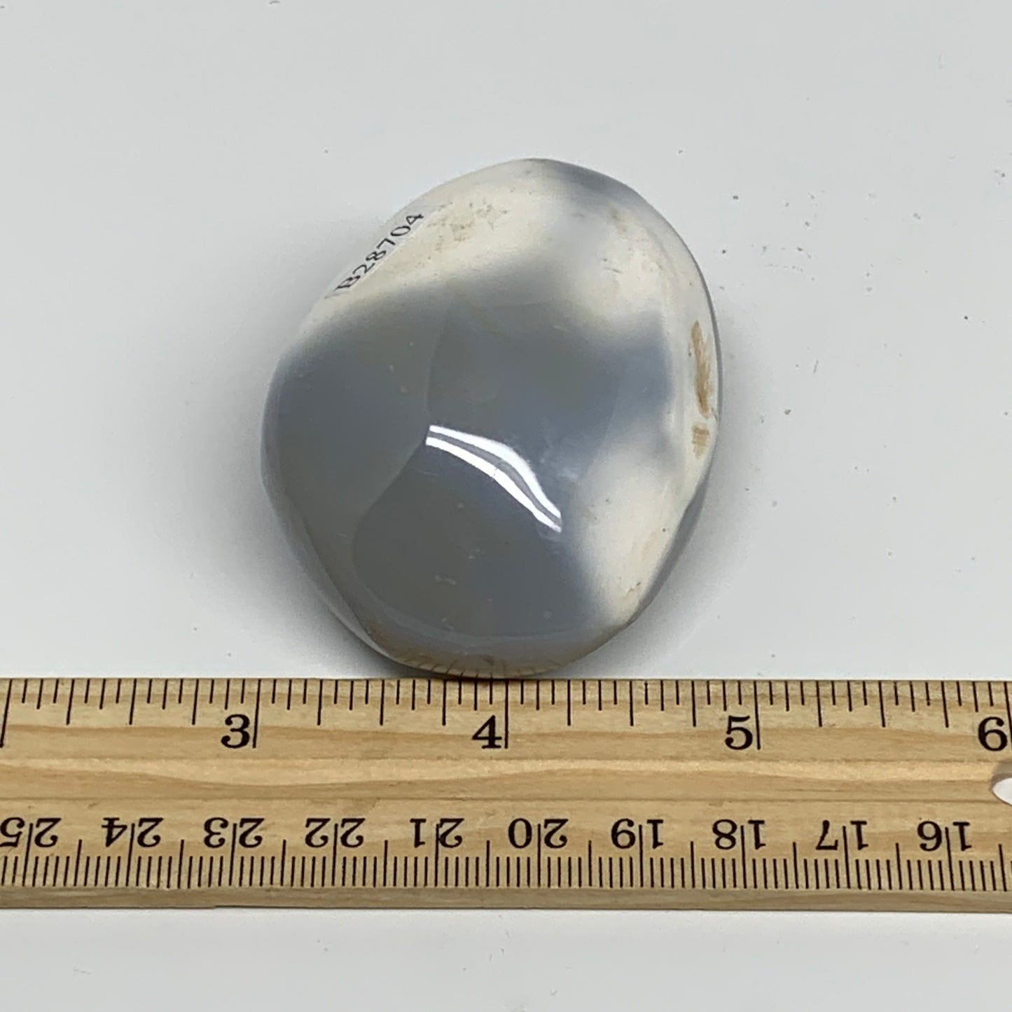 113.7g, 2.5"x1.9"x1.2" Orca Agate Palm-Stone Reiki Energy Crystal Reiki, B28704