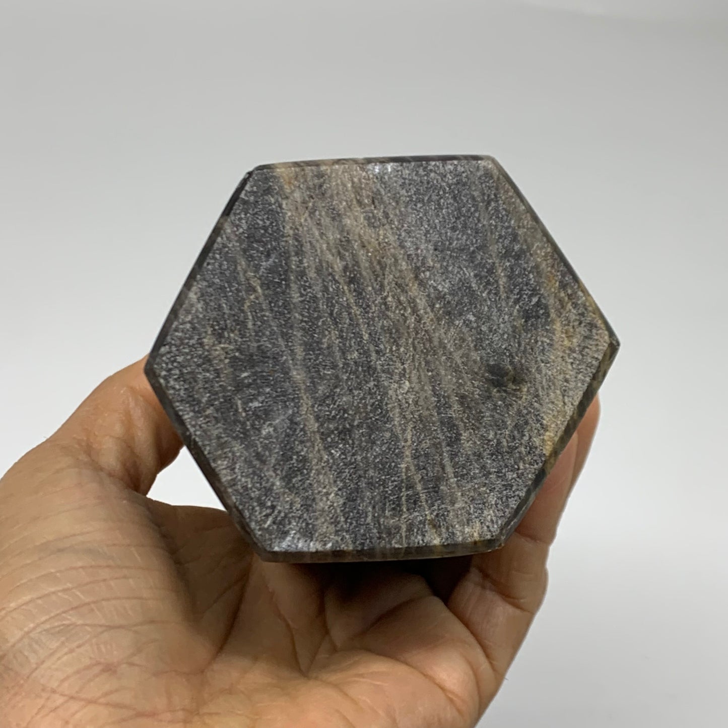 2.49 Lbs, 7.6"x3.1"x2.7", Black Moonstone Tower Obelisk Point Crystal, B38168