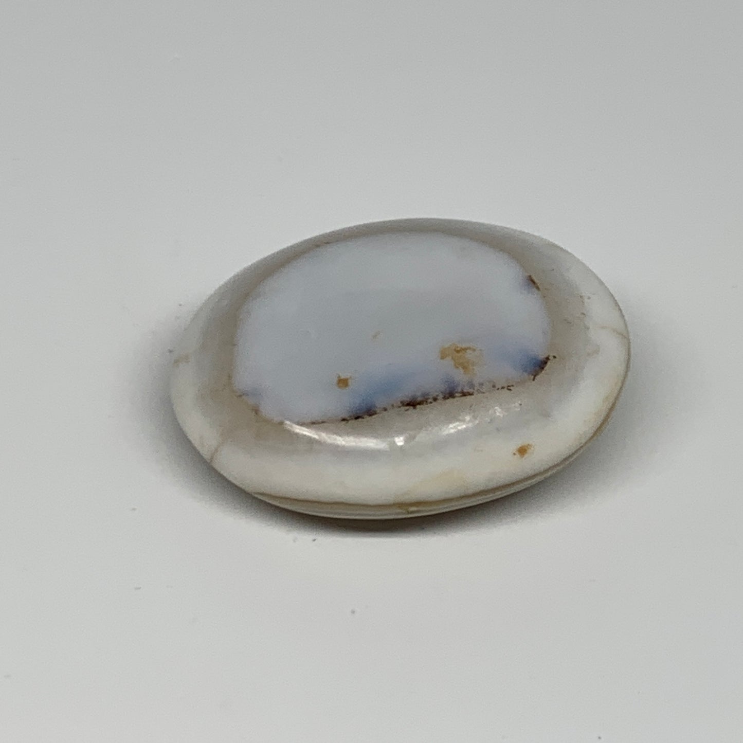 90.5g, 2.2"x1.8"x0.9" Orca Agate Palm-Stone Reiki Energy Crystal Reiki, B27867