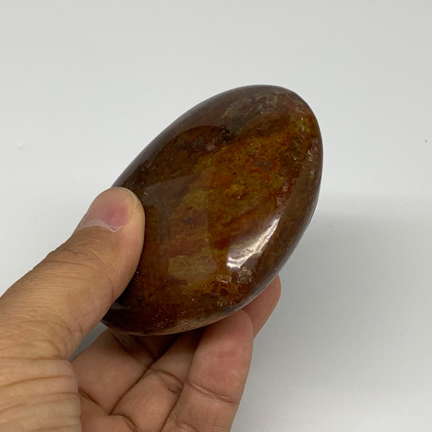 0.49 lbs, 2.7"x3"x1.3" Ocean Jasper Heart Polished Healing Crystal, B30858