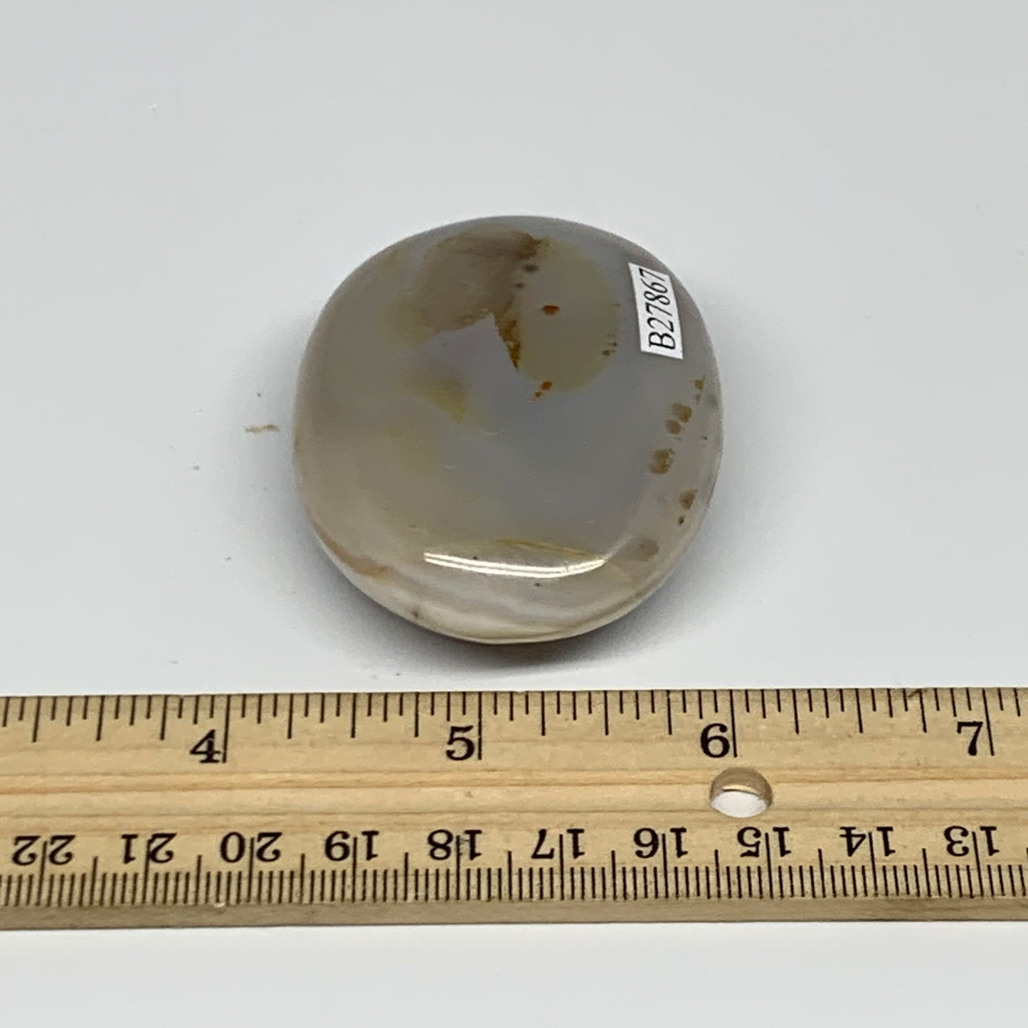 90.5g, 2.2"x1.8"x0.9" Orca Agate Palm-Stone Reiki Energy Crystal Reiki, B27867