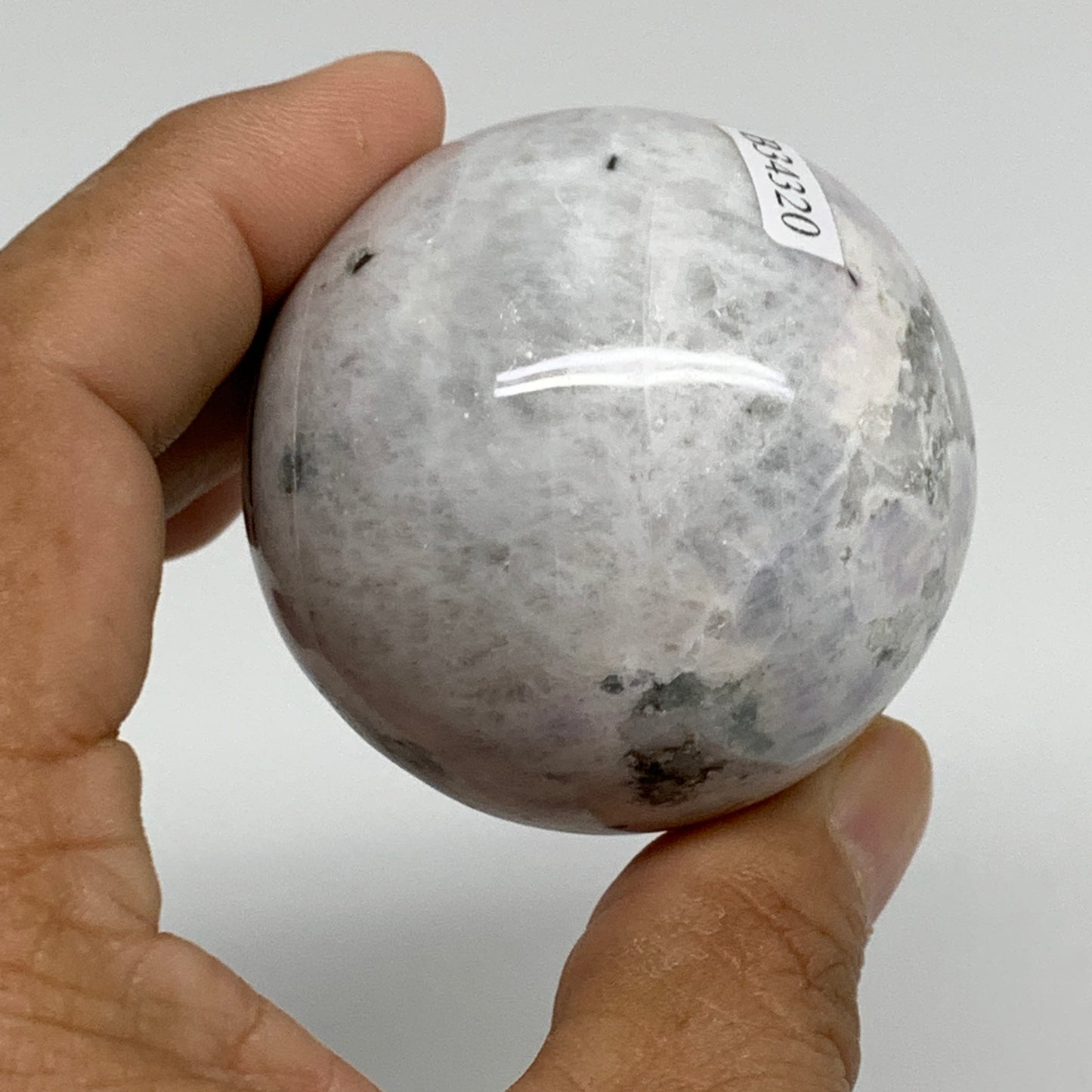 177.3g, 2"(50mm), Natural Rainbow Moonstone Sphere Ball Gemstone, B34320