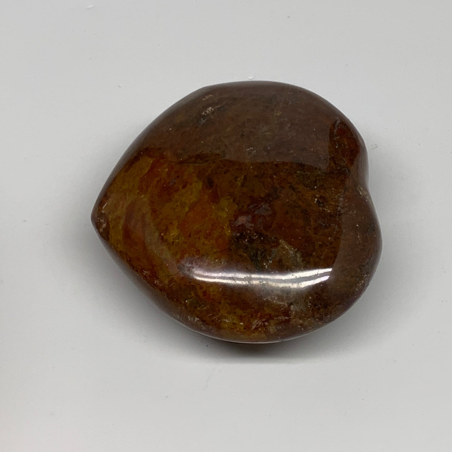 0.49 lbs, 2.7"x3"x1.3" Ocean Jasper Heart Polished Healing Crystal, B30858