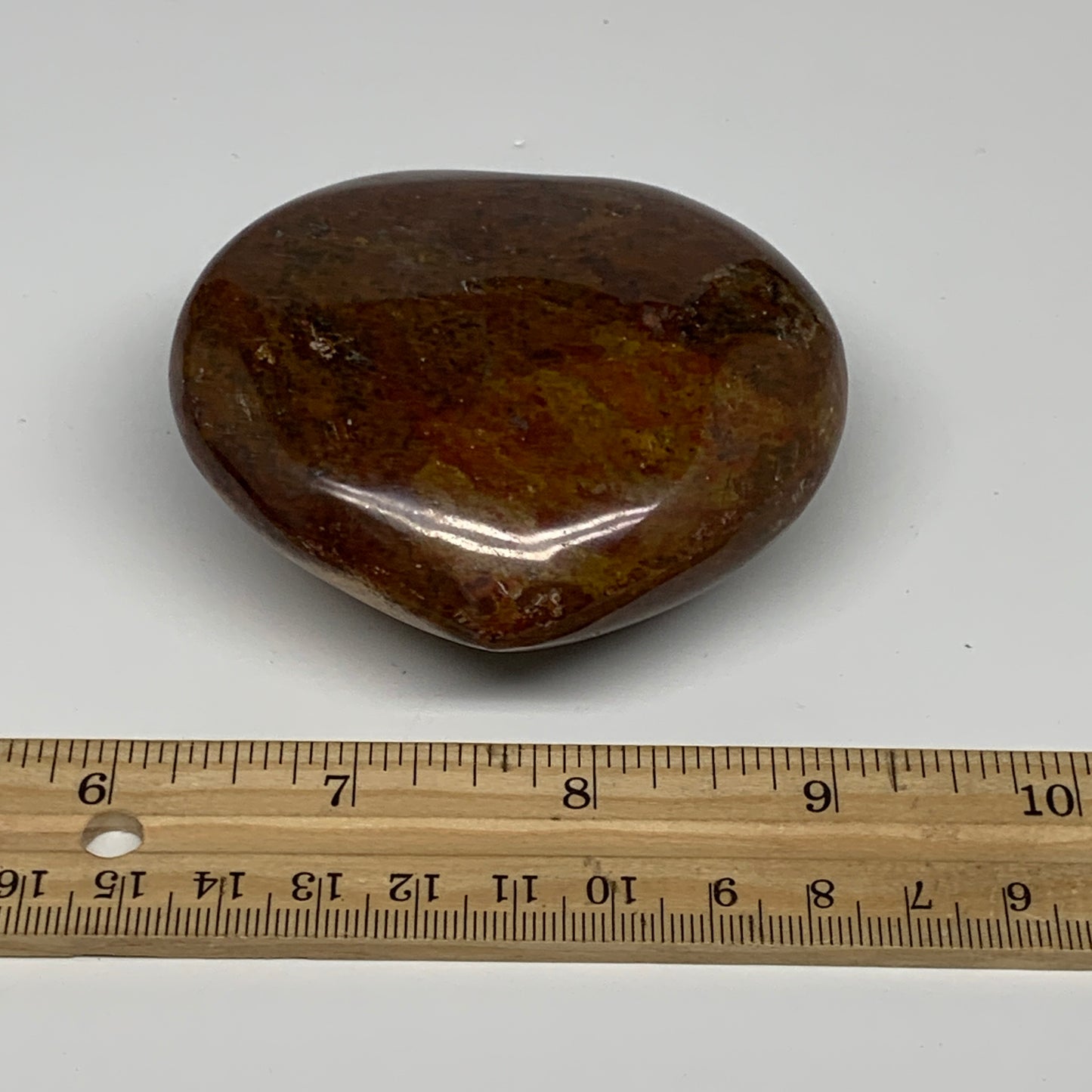 0.49 lbs, 2.7"x3"x1.3" Ocean Jasper Heart Polished Healing Crystal, B30858