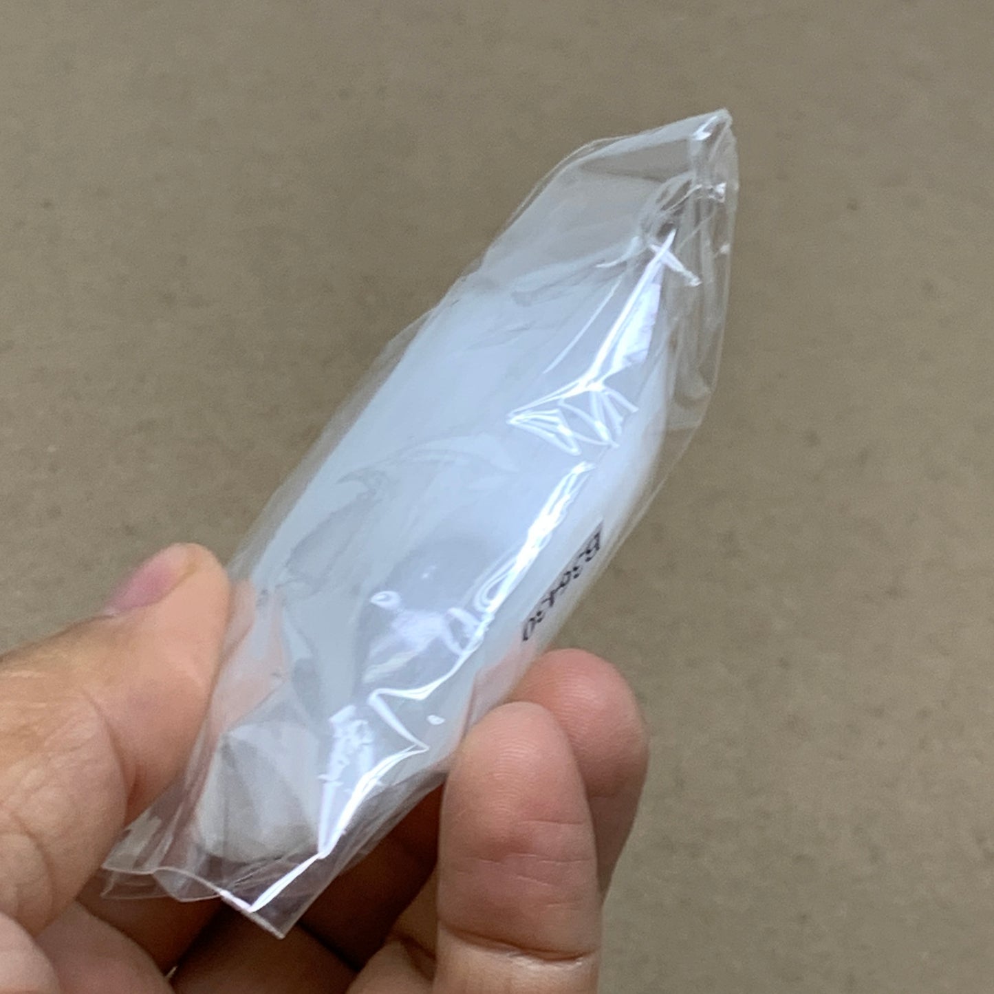 115g, 2.7"x2.1"x1", White Selenite Palmstone Crystal Pillow Reiki, B36430