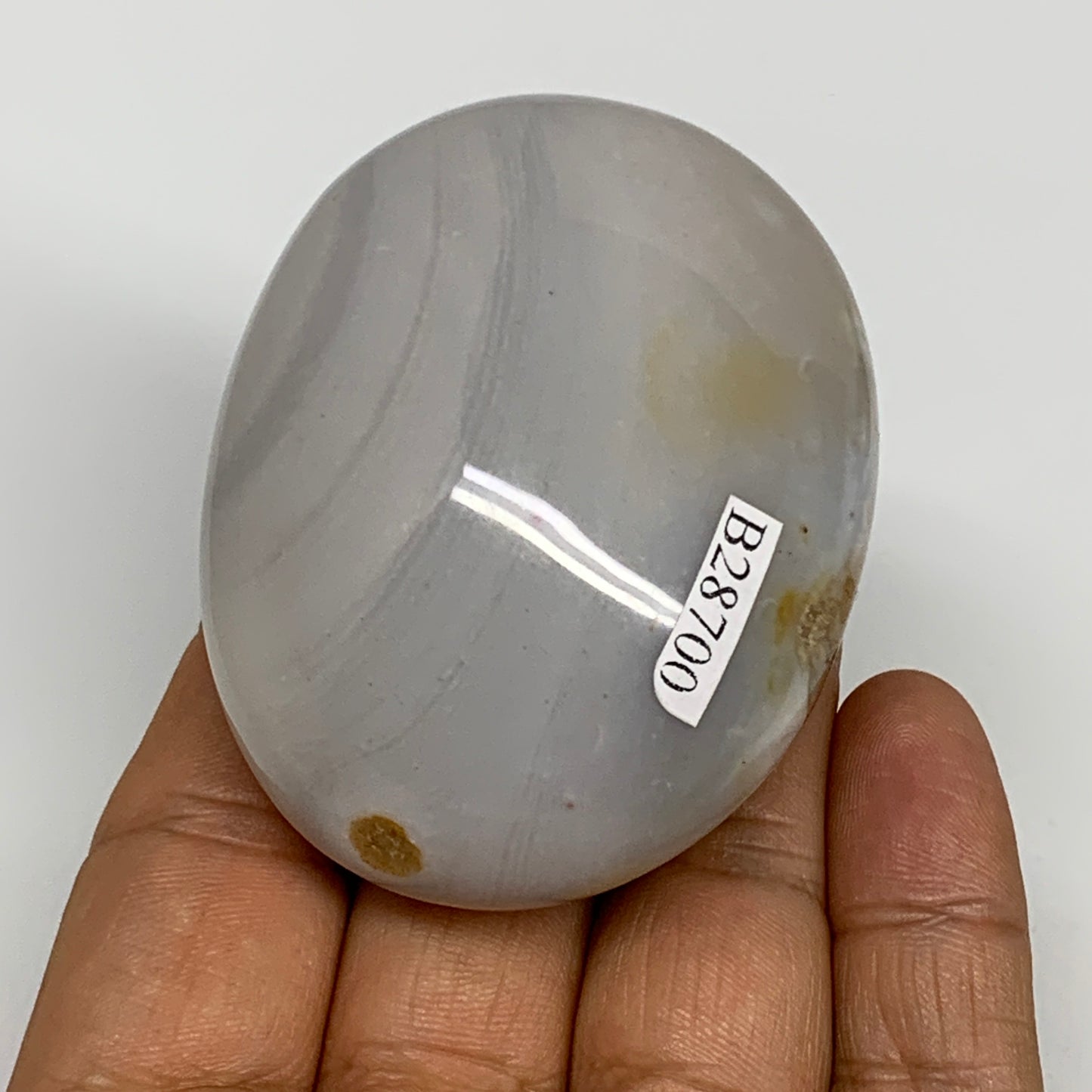 130.4g, 2.4"x1.9"x1.3" Orca Agate Palm-Stone Reiki Energy Crystal Reiki, B28700