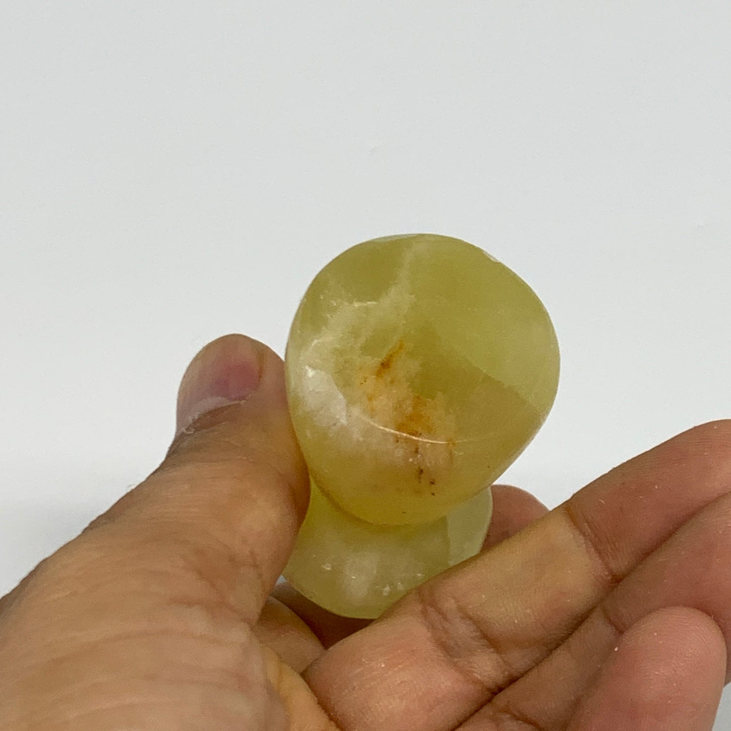 84.8g, 2.1"x1.2" Natural Lemon Calcite Mushroom Gemstone @Pakistan, B31688