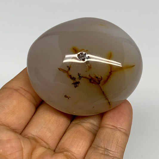 132.8g, 2.2"x1.9"x1.4" Orca Agate Palm-Stone Reiki Energy Crystal Reiki, B27869