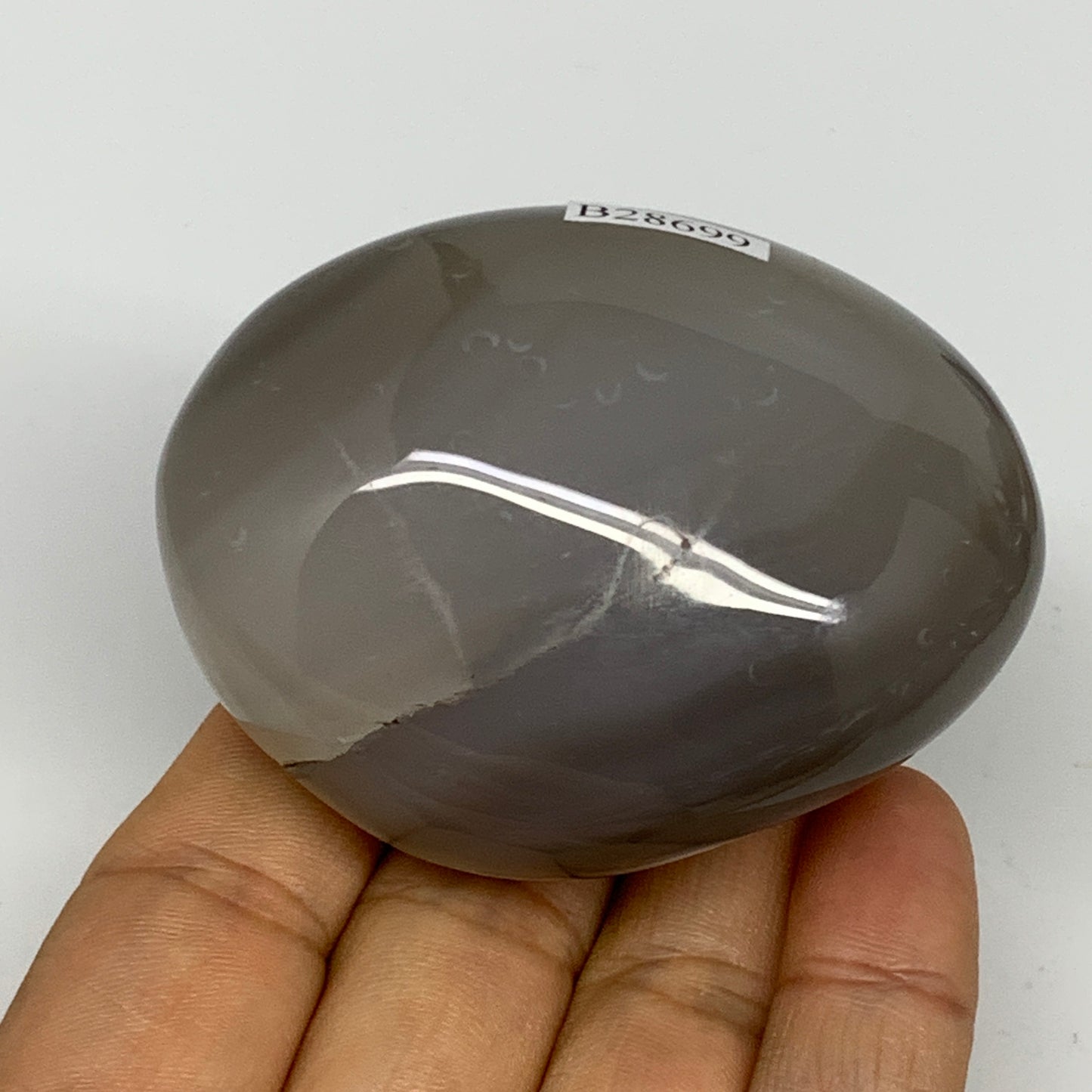 165.3g, 2.6"x2"x1.5" Orca Agate Palm-Stone Reiki Energy Crystal Reiki, B28699