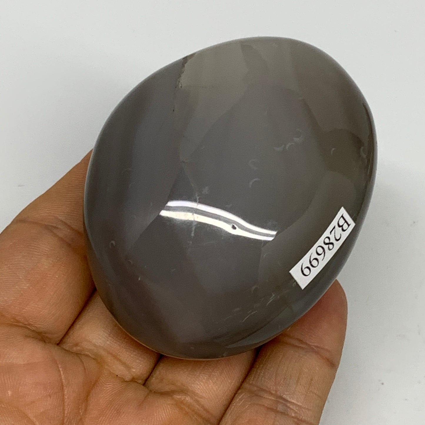 165.3g, 2.6"x2"x1.5" Orca Agate Palm-Stone Reiki Energy Crystal Reiki, B28699