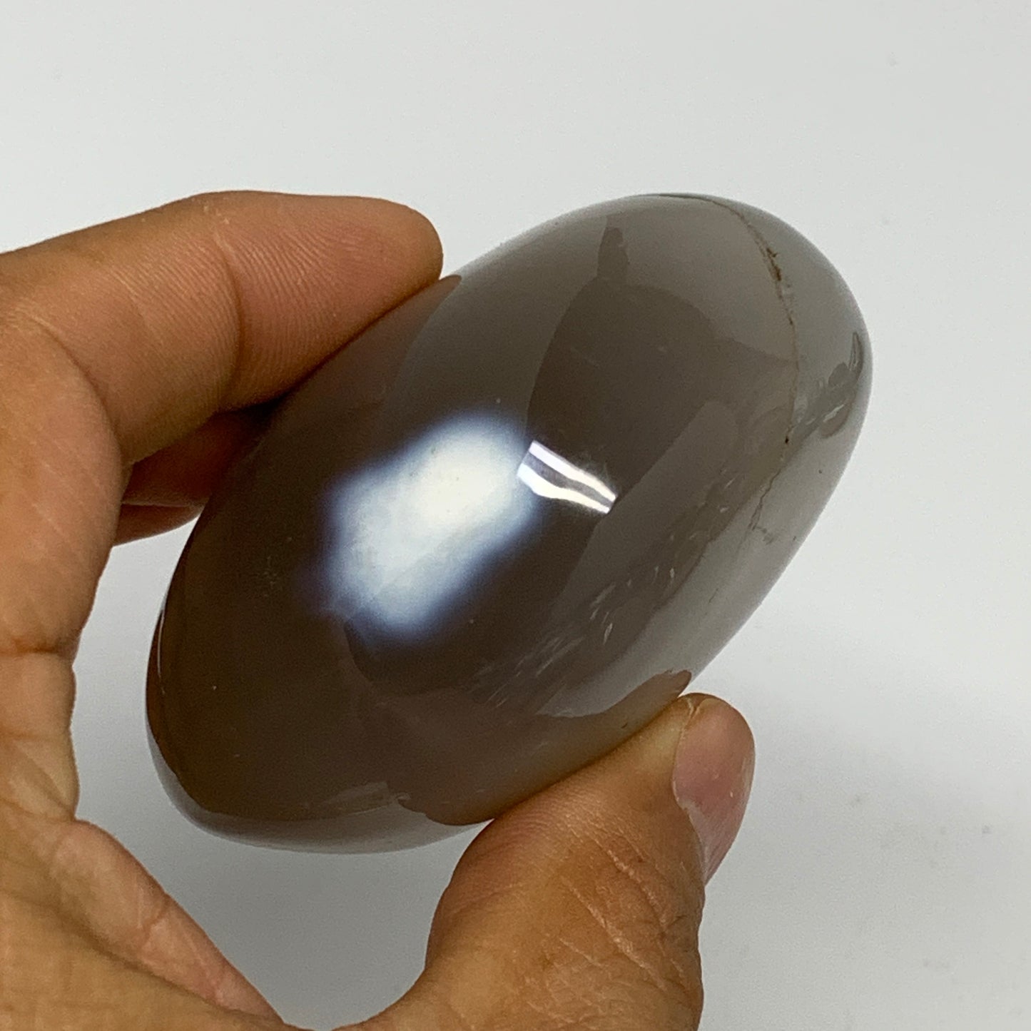 165.3g, 2.6"x2"x1.5" Orca Agate Palm-Stone Reiki Energy Crystal Reiki, B28699