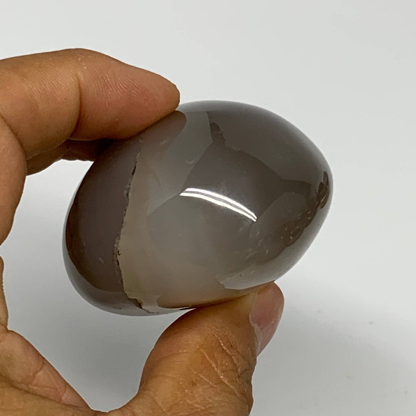 165.3g, 2.6"x2"x1.5" Orca Agate Palm-Stone Reiki Energy Crystal Reiki, B28699